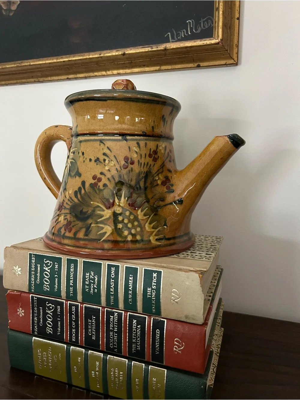 French FF Griffi Corsica Terraghja Hand-Painted Teapot